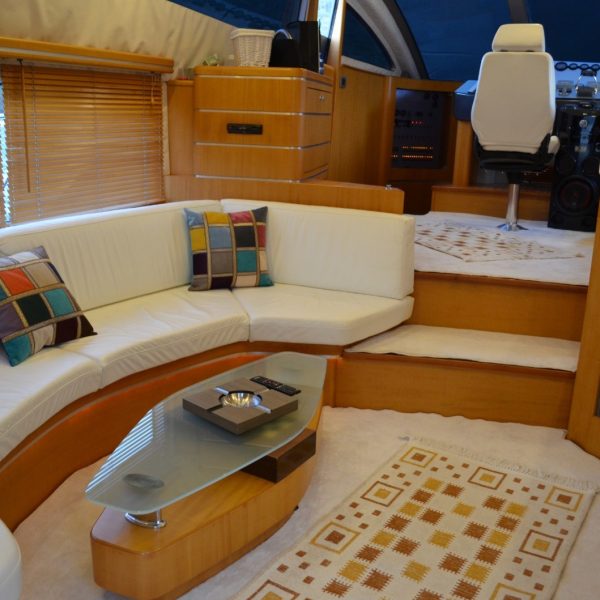 Yacht cabin with two beds