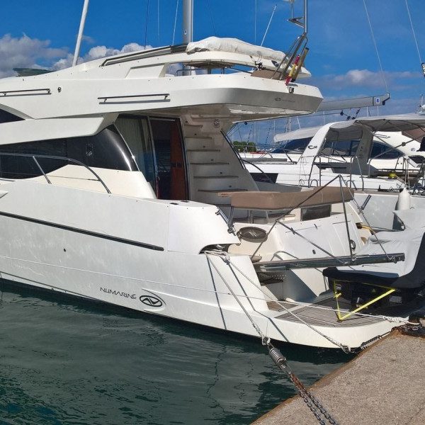 Yacht moored in the harbor